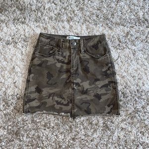 Camouflage Jean Skirt